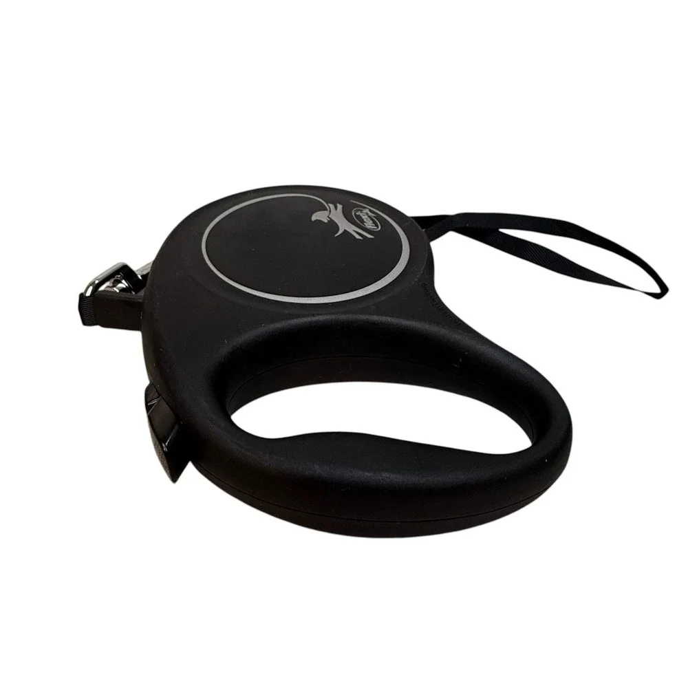 Boots and Barkley Medium Black Reflective Dog Harness And Retractable Leash Set